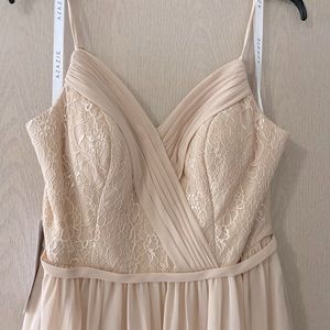 Champagne floor length dress